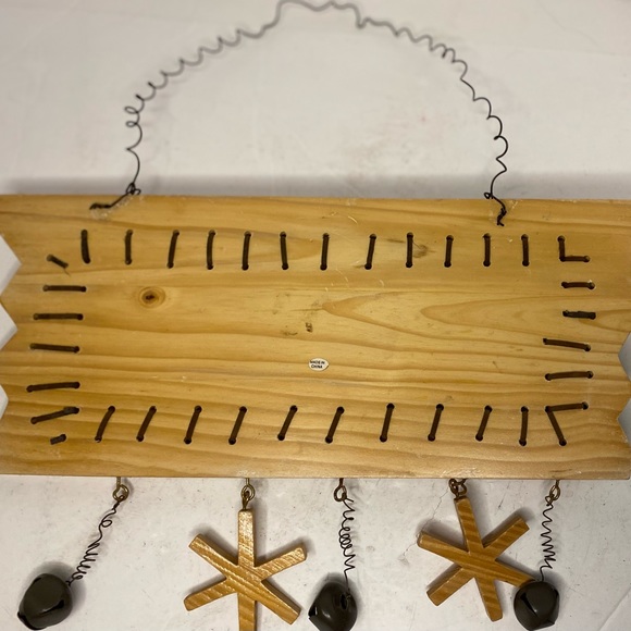 Primitive Rustic Country Happy Holidays Wood Block Sign Cabin Cottage Christmas - Picture 7 of 9